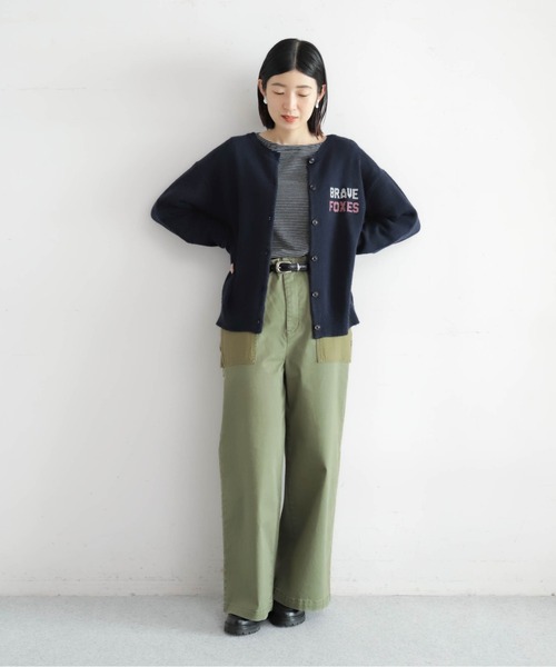 NOMBRE IMPAIR(ノンブルアンペール)の「フォックス刺繍 クルーネックカーデ(カーディガン/ボレロ・レディース・ネイビー/ホワイト・FREE)」の18枚目の写真
