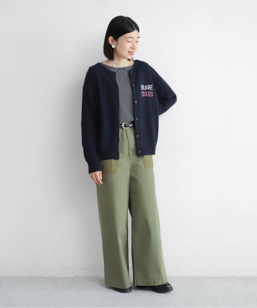 フォックス刺繍 クルーネックカーデ | NOMBRE IMPAIR