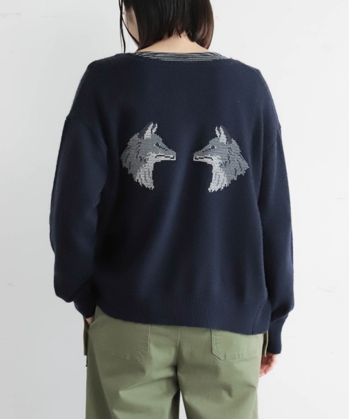 フォックス刺繍 クルーネックカーデ | NOMBRE IMPAIR