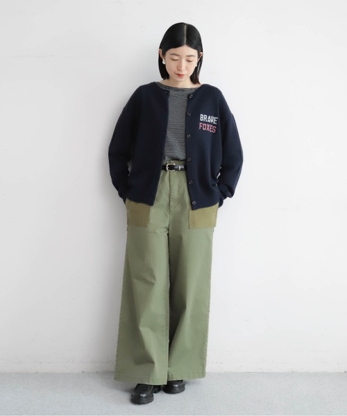 フォックス刺繍 クルーネックカーデ | NOMBRE IMPAIR