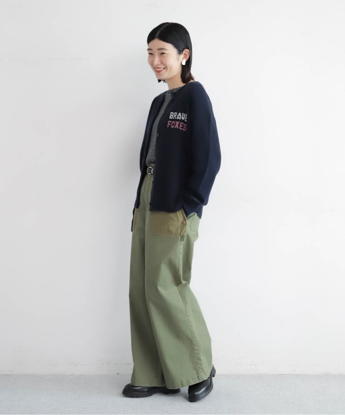 フォックス刺繍 クルーネックカーデ | NOMBRE IMPAIR