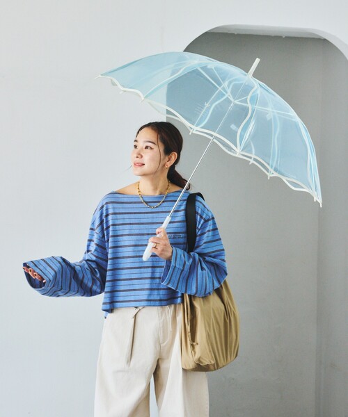 Wpc.（ダブリュピーシー）の「Wpc./ダブリュピーシー ［ビニール傘］ウェービーアンブレラ 雨傘 長傘（長傘・レディース・ブルー/ナチュラル/ブラウン/ラベンダー・ONE SIZE）」の22枚目の写真