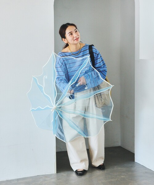 Wpc.（ダブリュピーシー）の「Wpc./ダブリュピーシー ［ビニール傘］ウェービーアンブレラ 雨傘 長傘（長傘・レディース・ブルー/ナチュラル/ブラウン/ラベンダー・ONE SIZE）」の21枚目の写真