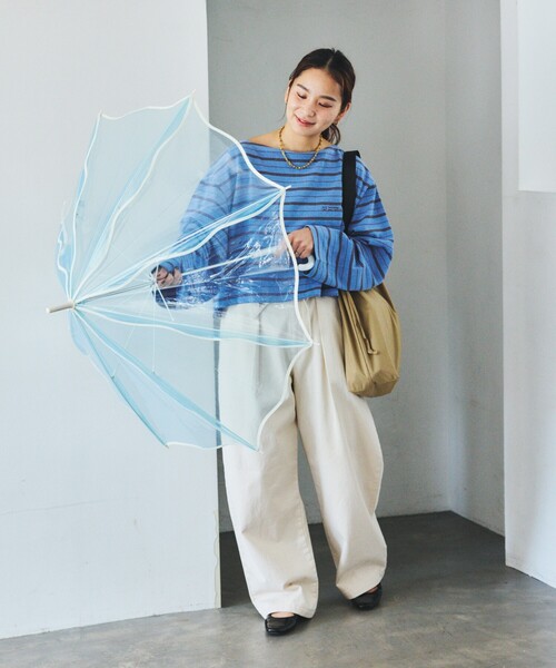 Wpc.（ダブリュピーシー）の「Wpc./ダブリュピーシー ［ビニール傘］ウェービーアンブレラ 雨傘 長傘（長傘・レディース・ブルー/ナチュラル/ブラウン/ラベンダー・ONE SIZE）」の19枚目の写真