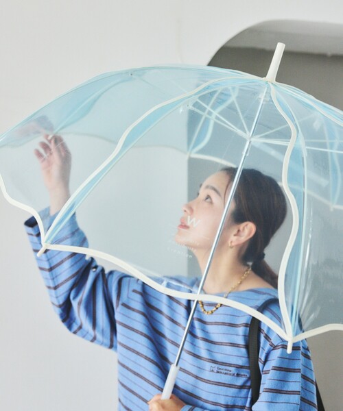 Wpc.（ダブリュピーシー）の「Wpc./ダブリュピーシー ［ビニール傘］ウェービーアンブレラ 雨傘 長傘（長傘・レディース・ブルー/ナチュラル/ブラウン/ラベンダー・ONE SIZE）」の17枚目の写真