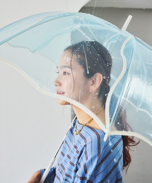 Wpc.（ダブリュピーシー）の「Wpc./ダブリュピーシー ［ビニール傘］ウェービーアンブレラ 雨傘 長傘（長傘・レディース・ブルー/ナチュラル/ブラウン/ラベンダー・ONE SIZE）」の13枚目の写真