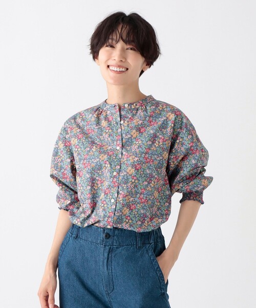 ブラウス シャツ 「WEB限定」バンドカラーブラウス/リバティプリント レディース Afternoon Tea（アフタヌーンティー）の「【WEB限定】バンド