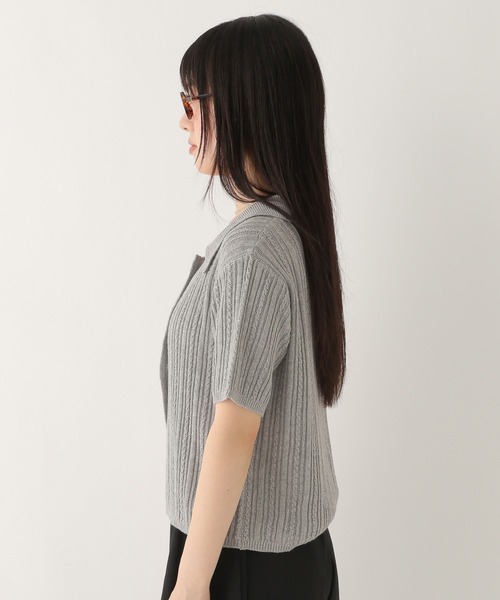 Heather（ヘザー）の「フロントボタン半袖ニット 576436（ニット