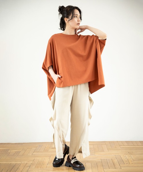 OSMOSIS(オズモーシス)の「ビッグプルオーバー(Tシャツ/カットソー・レディース・オレンジ系その他/ブラック/イエロー/ホワイト・ONE SIZE)」の5枚目の写真