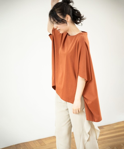 OSMOSIS(オズモーシス)の「ビッグプルオーバー(Tシャツ/カットソー・レディース・オレンジ系その他/ブラック/イエロー/ホワイト・ONE SIZE)」の9枚目の写真