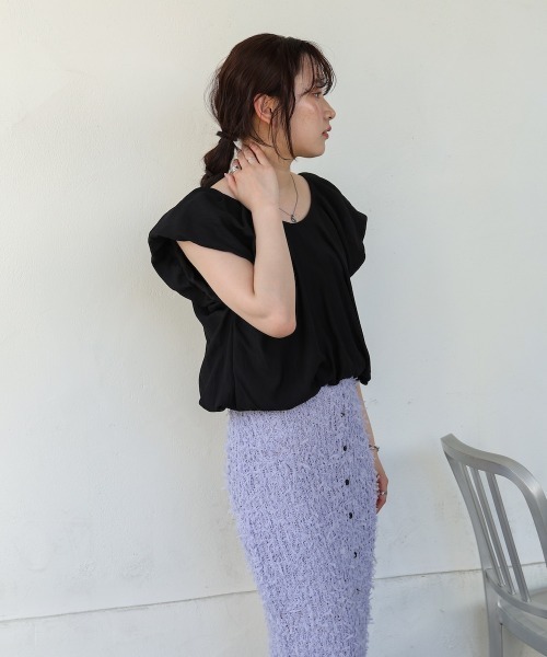 Bab(バブ)の「バルーンタックデザインブラウス(シャツ/ブラウス・レディース・ライトグリーン/ブラック/オフホワイト・M)」の17枚目の写真