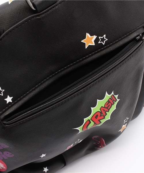 ヒステリックグラマー バックパック　リュック　ステッカー付き HYSTERIC GLAMOUR（ヒステリックグラマー）の「STICKER柄 2WAY