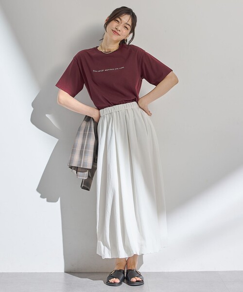 ANY(エニィ)の「オーガビッツロゴテールTシャツ(Tシャツ/カットソー・レディース・アイボリー系/ブラック系/ワイン系・X-LARGE)」の6枚目の写真