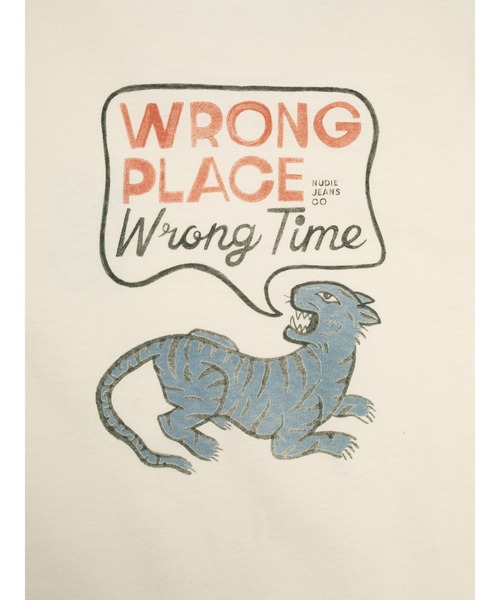 Nudie Jeans(ヌーディージーンズ)の「Nudie Jeans/ヌーディージーンズ Joni Wrong Place T-Shirt / 無地Tシャツ / Offwhite(Tシャツ/カットソー・レディース・オフホワイト・M/S/XS)」の6枚目の写真