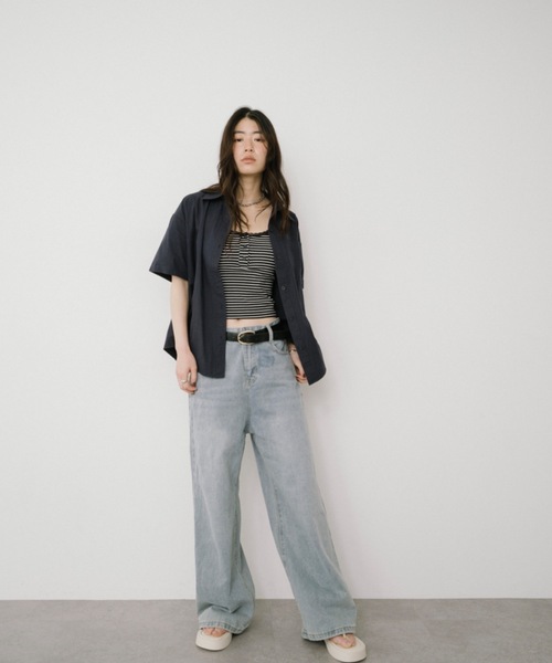 DRWCYS（ドロシーズ）の「ミニマルオーバーサイズシャツ（シャツ/ブラウス・レディース・サックスブルー/ネイビー・FREE）」の11枚目の写真