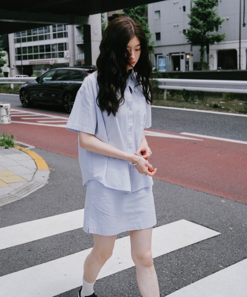 DRWCYS（ドロシーズ）の「ミニマルオーバーサイズシャツ（シャツ/ブラウス・レディース・サックスブルー/ネイビー・FREE）」の22枚目の写真