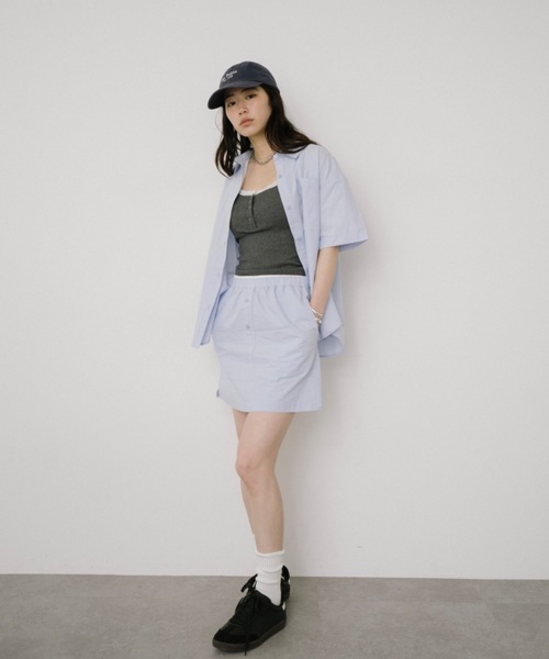 DRWCYS（ドロシーズ）の「ミニマルオーバーサイズシャツ（シャツ/ブラウス・レディース・サックスブルー/ネイビー・FREE）」の17枚目の写真