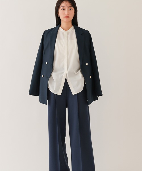 UR'S(ユアーズ)の「裏起毛センタープレスワイドパンツ(その他パンツ・レディース・キャメル/ネイビー/ブラック/アイボリー・S/M/L)」の16枚目の写真