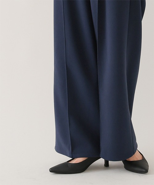 UR'S(ユアーズ)の「裏起毛センタープレスワイドパンツ(その他パンツ・レディース・キャメル/ネイビー/ブラック/アイボリー・S/M/L)」の17枚目の写真