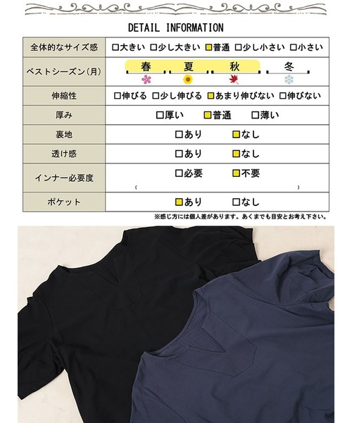 GOLDJAPAN(ゴールドジャパン)の「後ろピンタックコットンワンピース【大きいサイズ対応】(ワンピース・レディース・ブラック/ネイビー・LL~3L/4L~5L)」の21枚目の写真