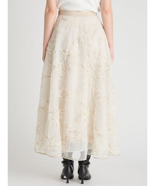 CELFORD（セルフォード）の「ブラッシュドエンブロイダリースカート（スカート・レディース・ライトベージュ/ブラック/ライトグレー・38/36）」の7枚目の写真