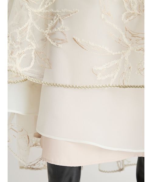 CELFORD（セルフォード）の「ブラッシュドエンブロイダリースカート（スカート・レディース・ライトベージュ/ブラック/ライトグレー・38/36）」の13枚目の写真