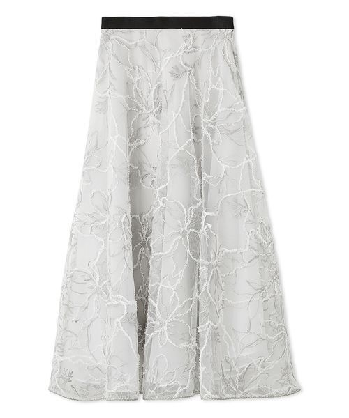 CELFORD（セルフォード）の「ブラッシュドエンブロイダリースカート（スカート・レディース・ライトベージュ/ブラック/ライトグレー・38/36）」の19枚目の写真