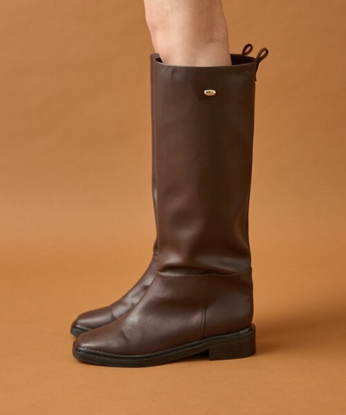 スクエアトゥロングブーツ（ブーツ）｜mystic（ミスティック）の