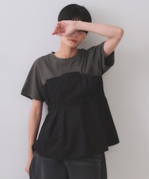 【新品タグ付き】OPAQUE.CLIP ぺプラムジレ　黒　36(S) オペーク ドット クリップ OPAQUE.CLIP セットアップ対応