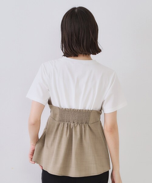 OPAQUE.CLIP（オペークドットクリップ）の「タックビスチェドッキングカットソー【洗濯機洗い可】（Tシャツ/カットソー・レディース・グレー系4/ブラック系4/ベージュ系4・38/40/42）」の18枚目の写真