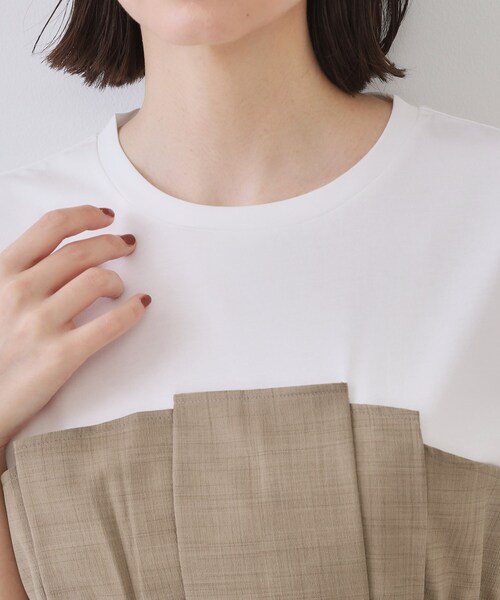 OPAQUE.CLIP（オペークドットクリップ）の「タックビスチェドッキングカットソー【洗濯機洗い可】（Tシャツ/カットソー・レディース・グレー系4/ブラック系4/ベージュ系4・38/40/42）」の19枚目の写真