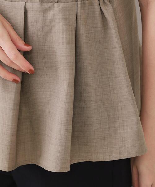 OPAQUE.CLIP（オペークドットクリップ）の「タックビスチェドッキングカットソー【洗濯機洗い可】（Tシャツ/カットソー・レディース・グレー系4/ブラック系4/ベージュ系4・38/40/42）」の22枚目の写真