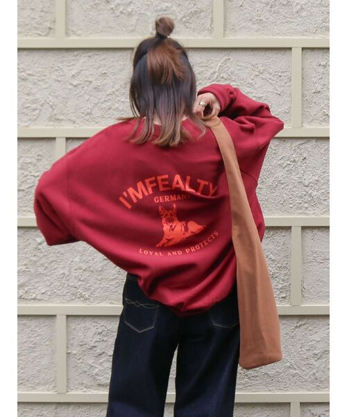 Ungrid（アングリッド）の「ドッグプリントルーズスウェット（スウェット・レディース・チャコールグレー/ライトグレー/レッド・SMALL/MEDIUM）」の11枚目の写真