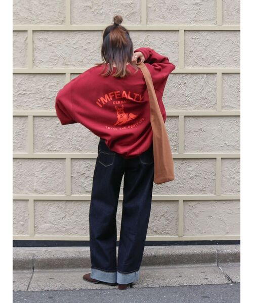 Ungrid（アングリッド）の「ドッグプリントルーズスウェット（スウェット・レディース・チャコールグレー/ライトグレー/レッド・SMALL/MEDIUM）」の13枚目の写真