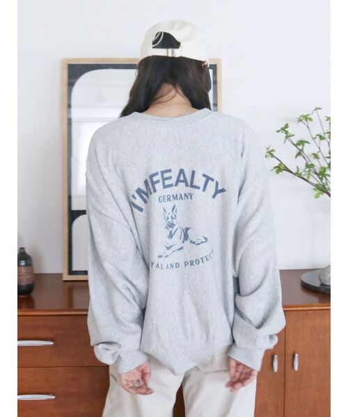 Ungrid（アングリッド）の「ドッグプリントルーズスウェット（スウェット・レディース・チャコールグレー/ライトグレー/レッド・SMALL/MEDIUM）」の15枚目の写真