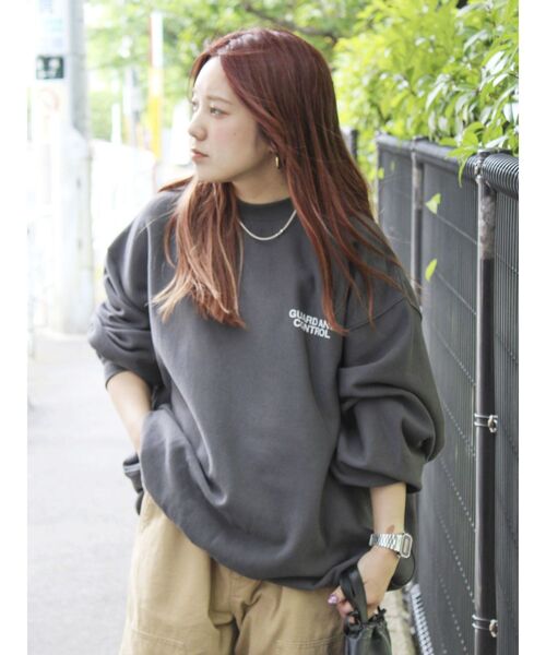 Ungrid（アングリッド）の「ドッグプリントルーズスウェット（スウェット・レディース・チャコールグレー/ライトグレー/レッド・SMALL/MEDIUM）」の19枚目の写真