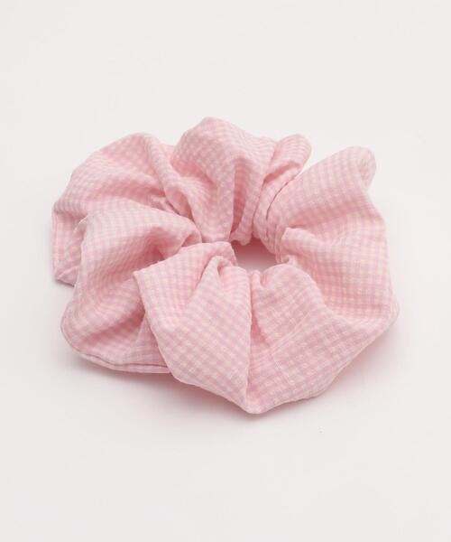 WEGO（ウィゴー）の「WEGO/ギンガムチェックシュシュ（シュシュ・レディース・サックスブルー/ライトピンク/ブラック/ライトパープル/レッド・FREE）」の4枚目の写真