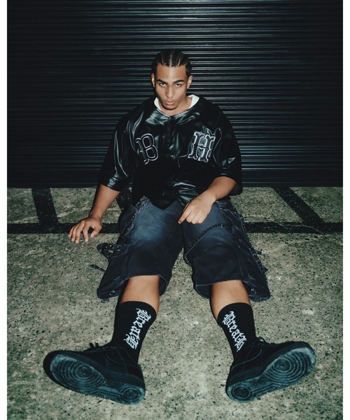 BREATH(ブレス)の「FAUX LEATHER BH BASEBALL SHIRT(その他トップス・メンズ・ブラック・MEDIUM/LARGE/X-LARGE)」の1枚目の写真