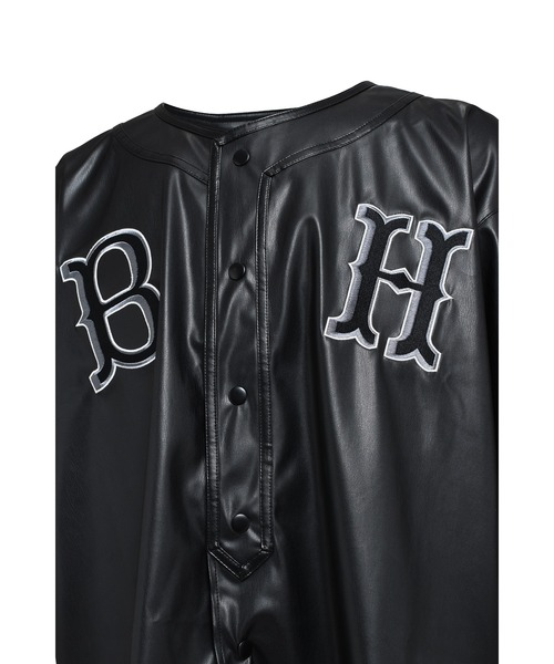 BREATH(ブレス)の「FAUX LEATHER BH BASEBALL SHIRT(その他トップス・メンズ・ブラック・MEDIUM/LARGE/X-LARGE)」の4枚目の写真