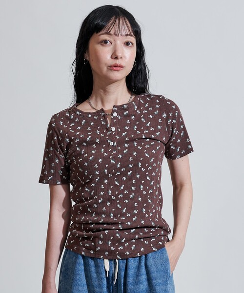 FREAK'S STORE（フリークスストア）の「花柄 針抜き フライス ヘンリー