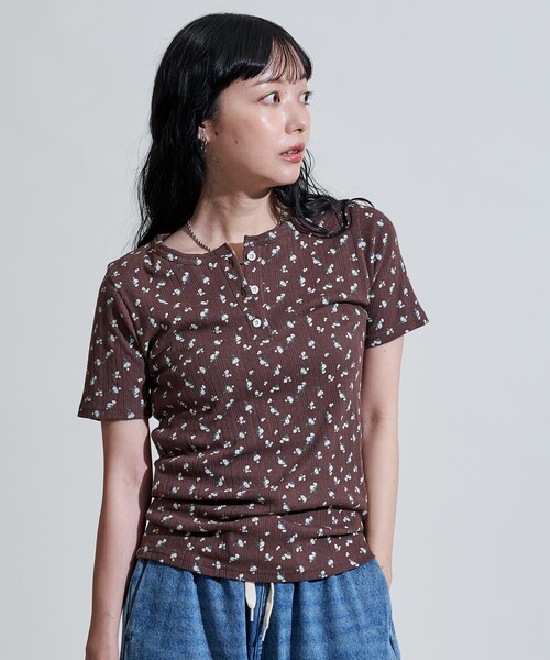FREAK'S STORE（フリークスストア）の「花柄 針抜き フライス ヘンリー