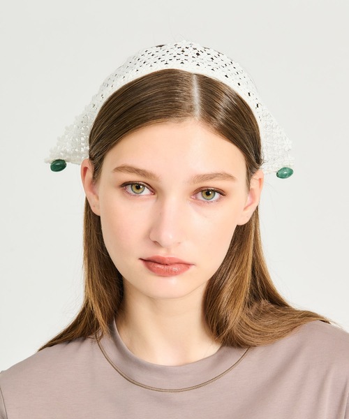 La Maison de Lyllis（メゾンドリリス）の「La Maison de Lyllis / SHANA ヘアバンド（ヘアバンド・レディース・ホワイト/ブラック・FREE）」の3枚目の写真