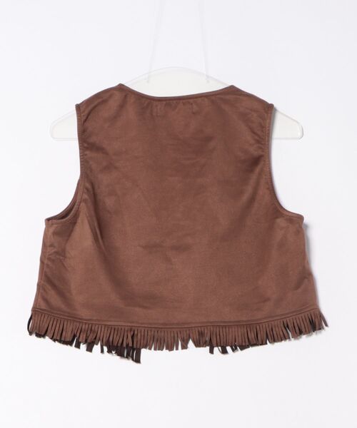 GORGE（ゴージ）の「《フリンジ裾×羽織りデザイン》レディース ベスト 羽織り風ヴィンテージ調 春夏秋（ベスト・レディース・アイボリー/ブラウン/キャメル・F）」の10枚目の写真