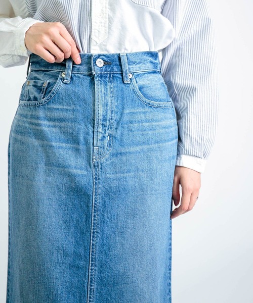 D.M.G.（ドミンゴ）の「[D.M.G. / ディーエムジー] 12.5ozデニム タイトスカート（デニムスカート・レディース・インディゴブルー・M/S）」の11枚目の写真