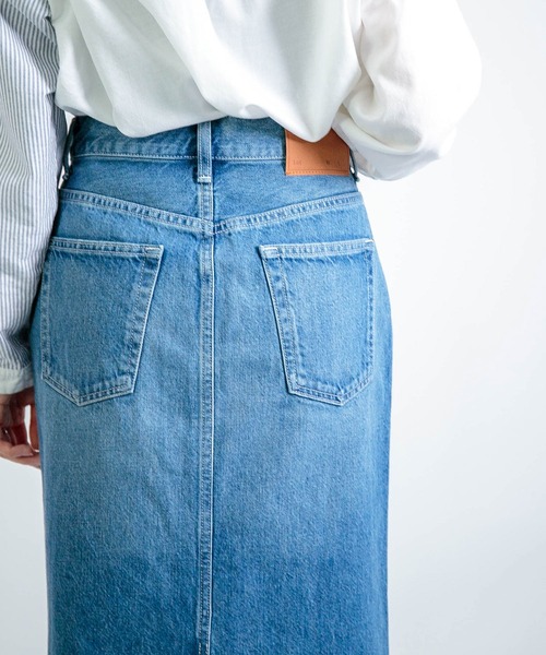 D.M.G.（ドミンゴ）の「[D.M.G. / ディーエムジー] 12.5ozデニム タイトスカート（デニムスカート・レディース・インディゴブルー・M/S）」の13枚目の写真