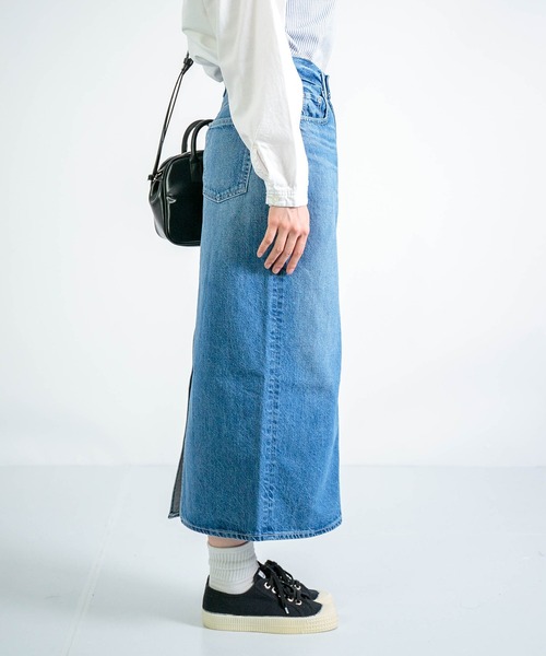 D.M.G.（ドミンゴ）の「[D.M.G. / ディーエムジー] 12.5ozデニム タイトスカート（デニムスカート・レディース・インディゴブルー・M/S）」の9枚目の写真