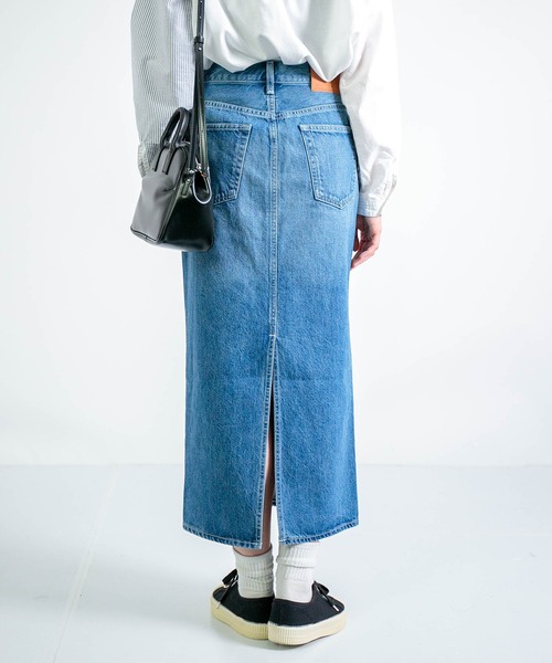 D.M.G.（ドミンゴ）の「[D.M.G. / ディーエムジー] 12.5ozデニム タイトスカート（デニムスカート・レディース・インディゴブルー・M/S）」の10枚目の写真