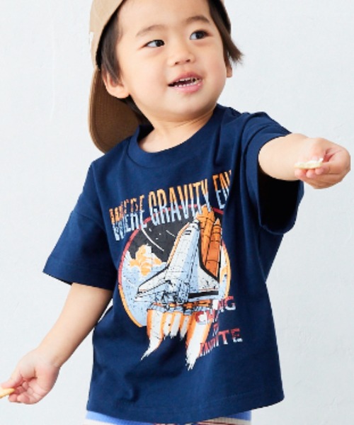 Fluffy BROTHERS（フラッフィーブラザーズ）の「プリントTシャツ（Tシャツ/カットソー・キッズ・ネイビー/ベージュ/パープル/ブラック・90/100/110/120/80/130/140/150）」の3枚目の写真