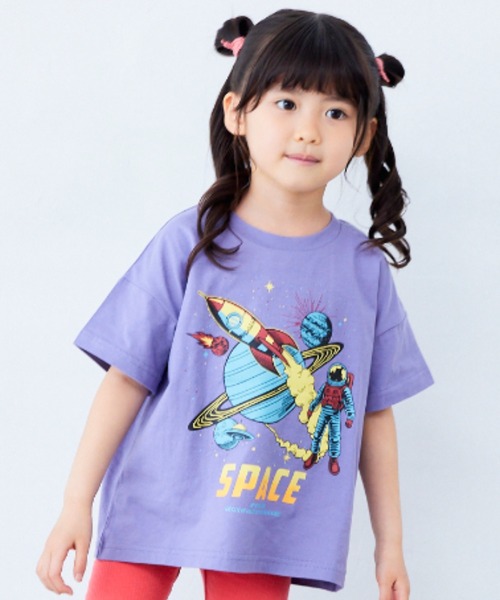 Fluffy BROTHERS（フラッフィーブラザーズ）の「プリントTシャツ（Tシャツ/カットソー・キッズ・ネイビー/ベージュ/パープル/ブラック・90/100/110/120/80/130/140/150）」の18枚目の写真