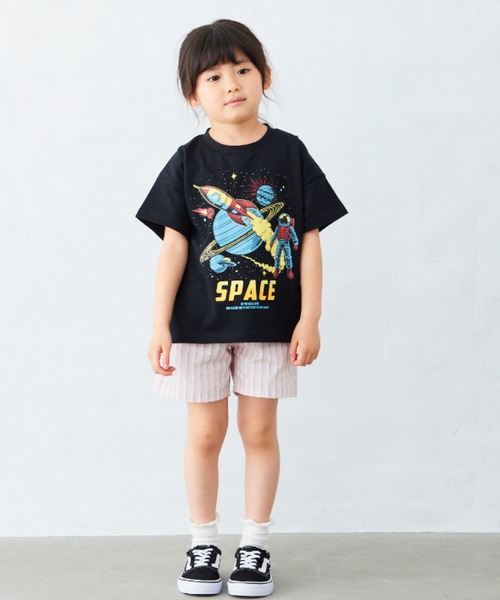 Fluffy BROTHERS（フラッフィーブラザーズ）の「プリントTシャツ（Tシャツ/カットソー・キッズ・ネイビー/ベージュ/パープル/ブラック・90/100/110/120/80/130/140/150）」の10枚目の写真